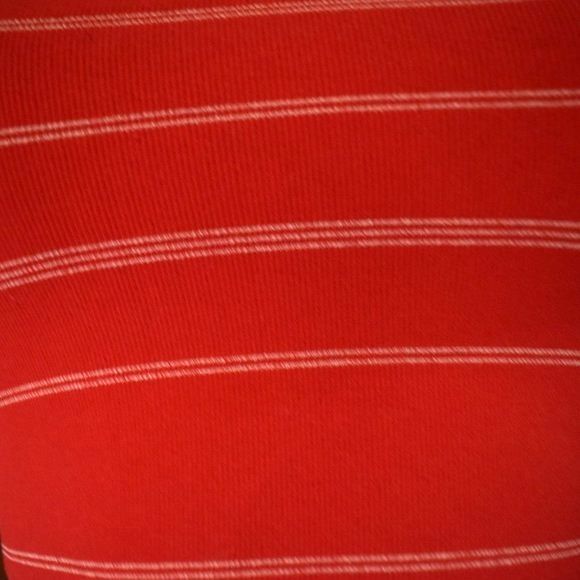 Womens Seamless Red and White Striped Spaghetti String Cropped Tank Top - Picture 7 of 11